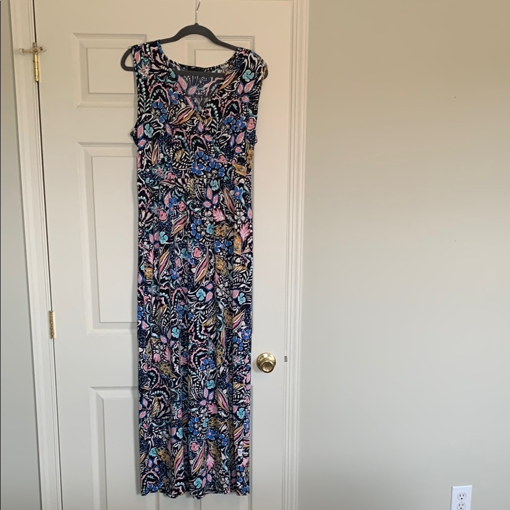 Multicolor Sleeveless Maxi Dress